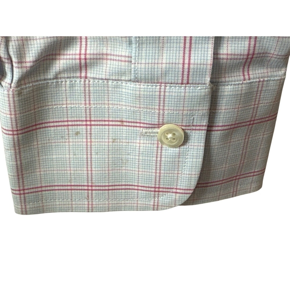 Brooks Brothers Mens Regular Fit Non-Iron Cotton Dress Shirt Blue & Red Plaid - Picture 3 of 5